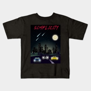 "Simplicity" Cars and cityscape Kids T-Shirt